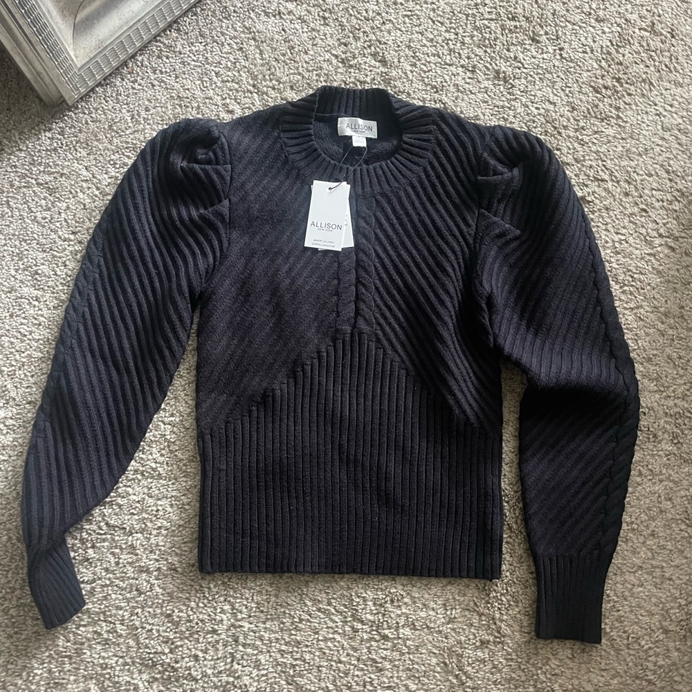 Allison New York Cecile Sweater Size:Small Color:Black NWT
